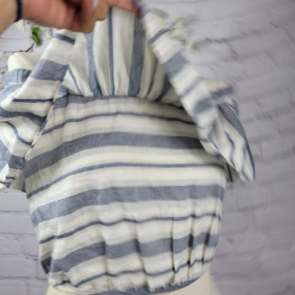 A'GACI OFF SHOULDERS RUFFLE CROPPED TOP sz M(+390) - Picture 3 of 14